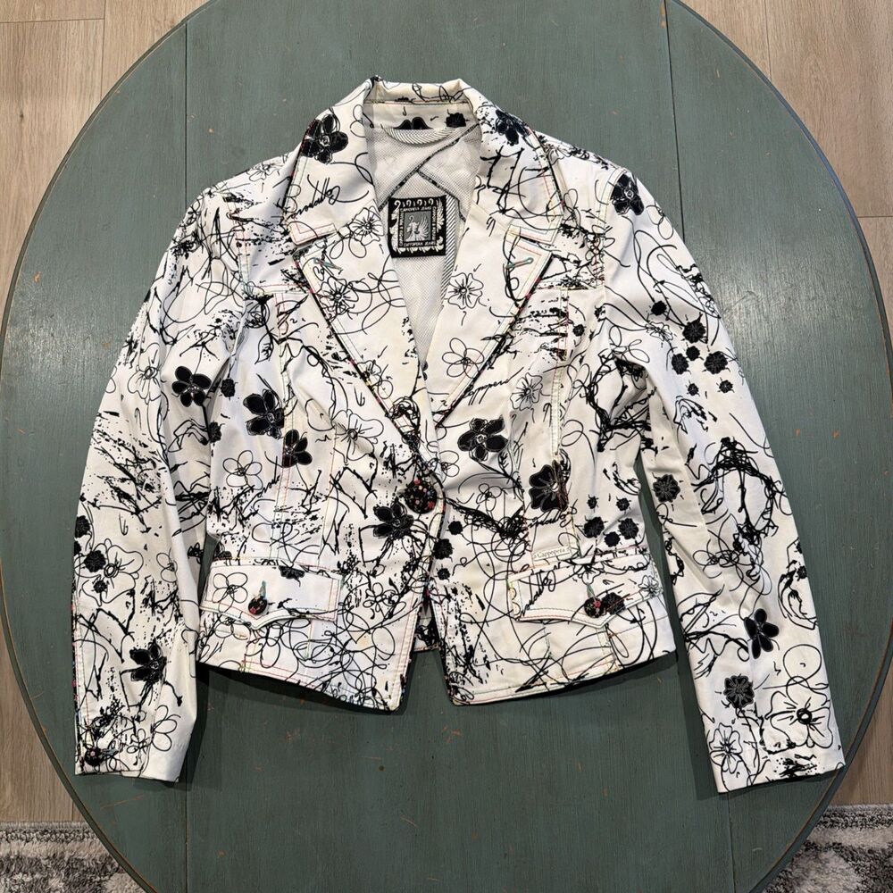 Cappopera Jeans Capponi & Perani Floral Print Blazer Jacket Women’s 46 IT